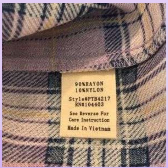 LAVENDER PLAID PLUS SIZE TOP, SIZE 1XL-3XL, NWT - Picture 7 of 8